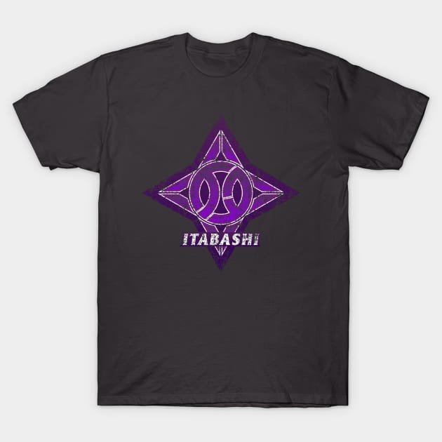 Itabashi Ward of Tokyo Japanese Symbol Distressed T-Shirt by PsychicCat